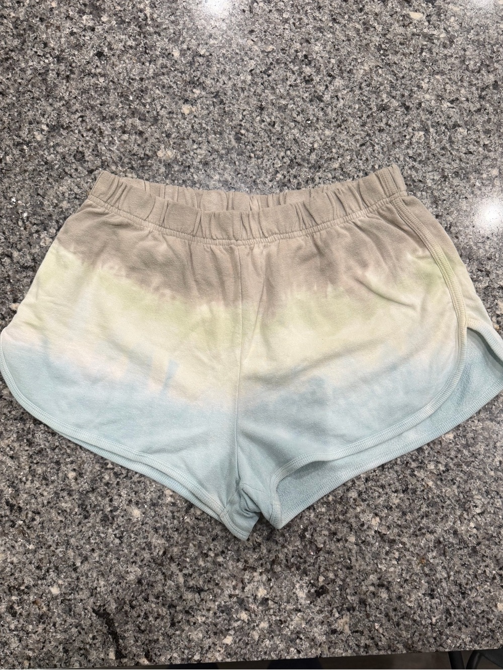 wild fable Pastel Tie-Dye Athletic Shorts in Beige, Light Green & Pale Blue